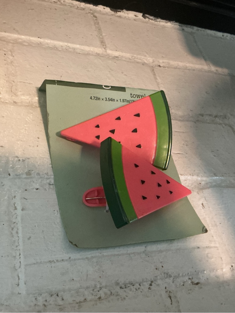 The Spring Shop Pink & Green Watermelon Slice Hair Clips - Set of 2
